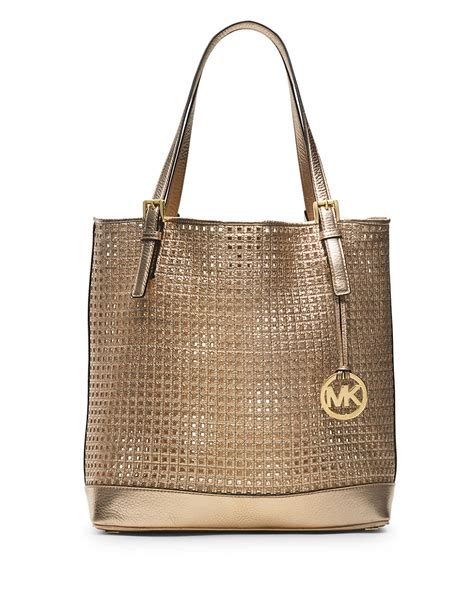 gold checker michael kors purse|Michael Kors gold handbag sale.